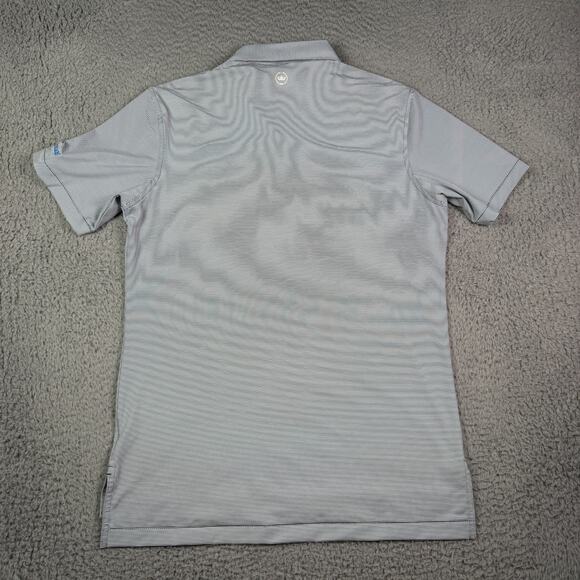Peter Millar Summer Comfort Polo Shirt Mens S Navy Striped Golf Pickleball NEW - Picture 6 of 10
